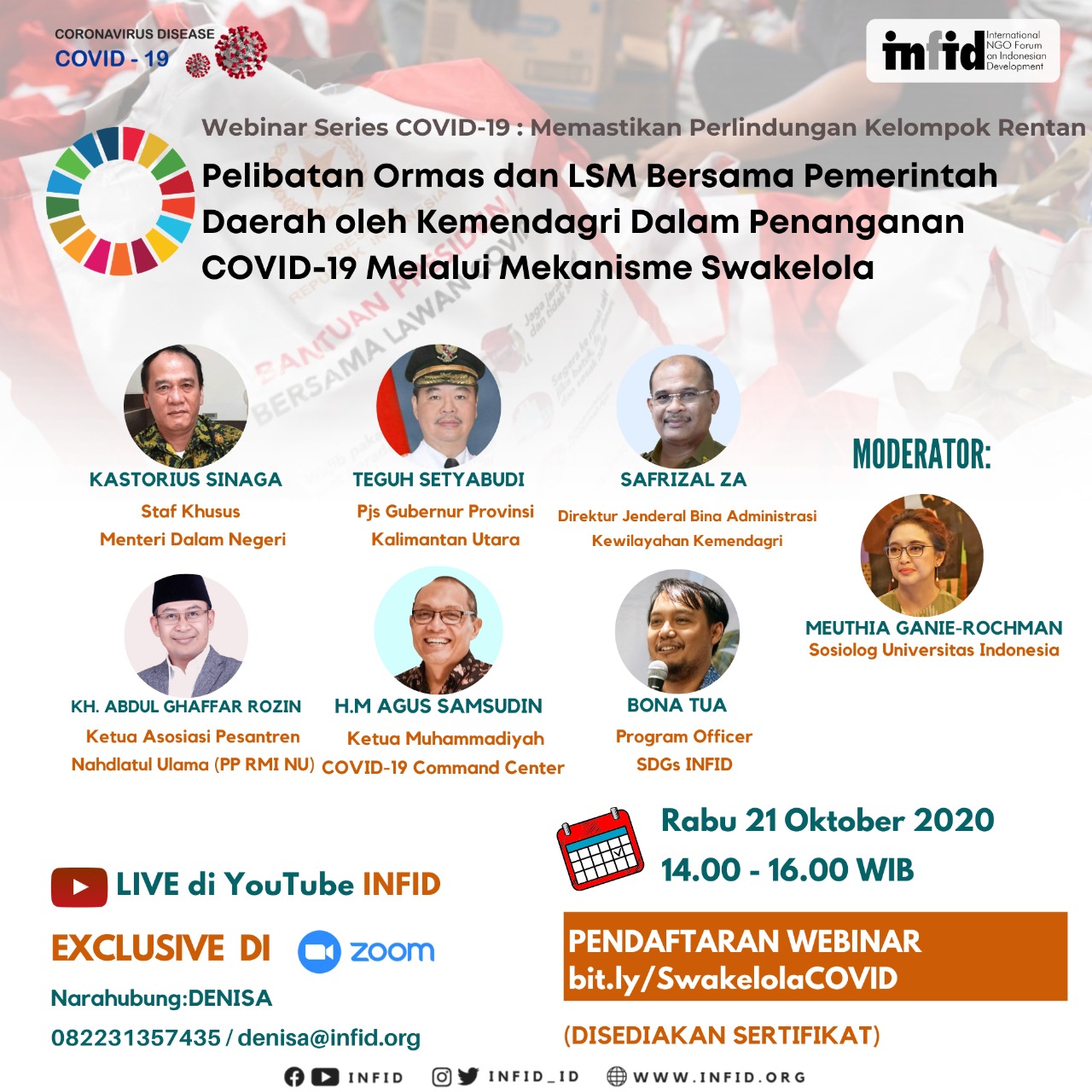 Webinar : Pelibatan Ormas dan LSM Bersama Pemerintah Daerah Dalam Penanganan COVID